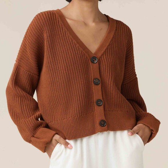 Vetta Chunky Cropped Cardigan - Picture 1 of 6